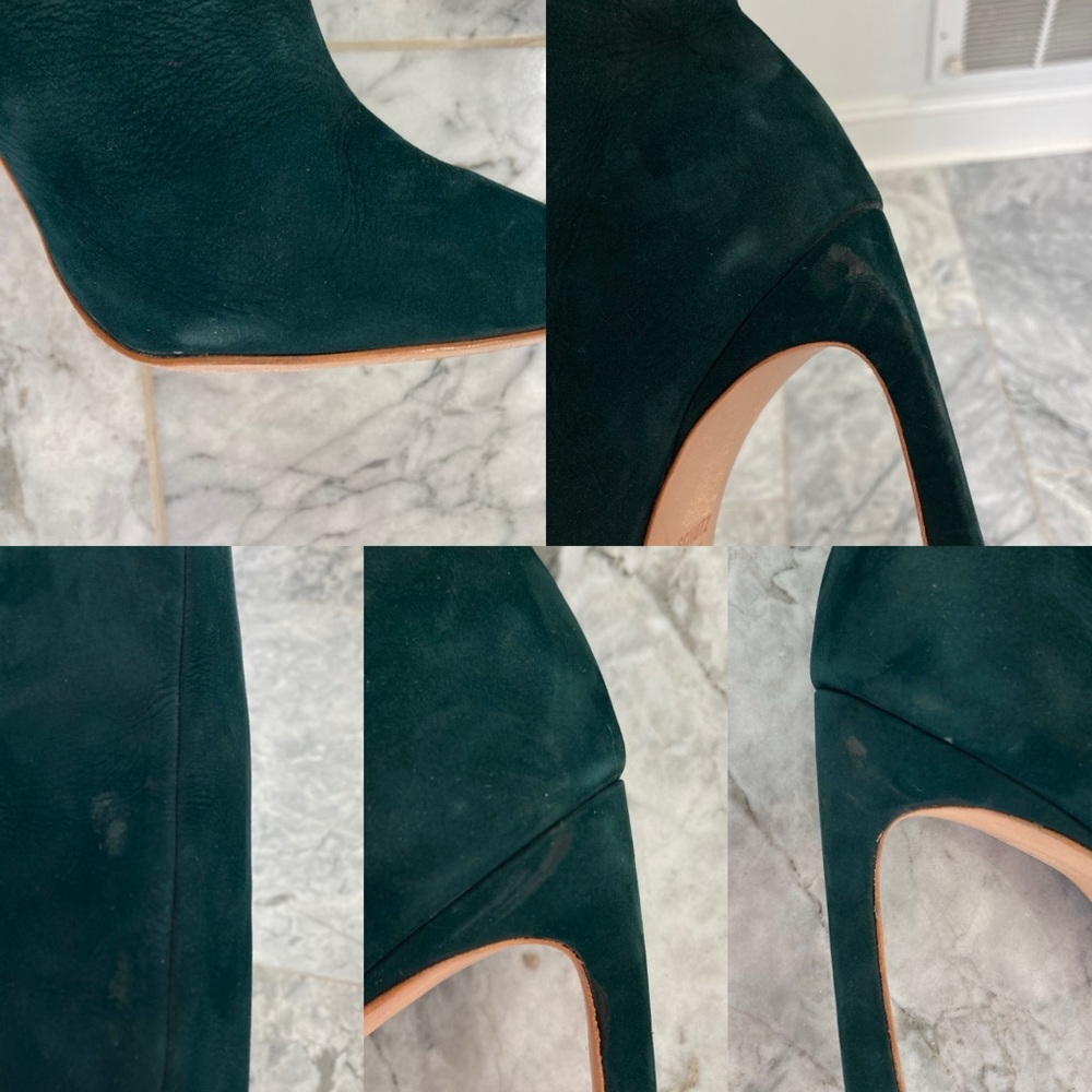 SCHUTZ Maryana Green Suede Tall Boots - Picture 6 of 11